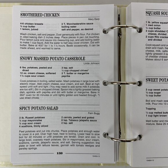 Denton Benefit League Cookbook Deliciously Denton 3 Ring Binder Recipes 2010 - Picture 11 of 15